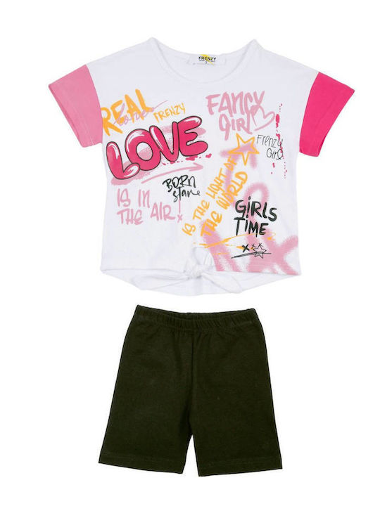 Frenzy Kids Set with Shorts Summer 2pcs White