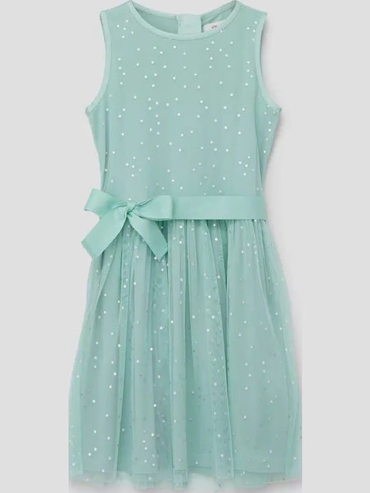 Girls Dress Sleeveless Tulle Polka Dot Vera Man