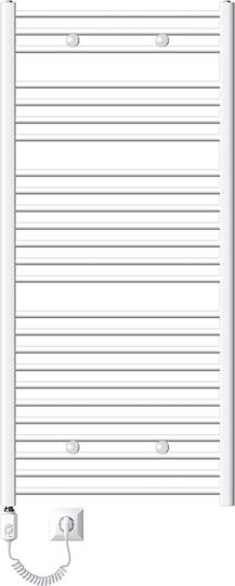 LuxeBath Electric Towel Rail 1200W 150x75cm White