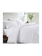 MayHome Set Coverlet King Size from Cotton & Polyester White 260x240cm 3pcs