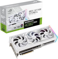 Asus GeForce RTX 4080 Super 16GB GDDR6X ROG Strix OC Weiße Ausgabe Grafikkarte