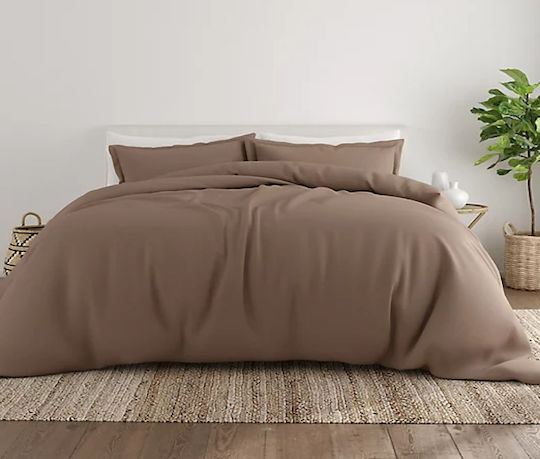 MayHome Set Huse Pentru Pilote 100% Bumbac 260x240cm King Size Cu 2 Fețe De Pernă Spagii