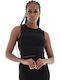 Ginny Women's Crop Top Sleeveless Black