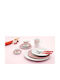 Cryspo Trio Matrix Set Căni Ceai Din porțelan Roșii 250ml 6buc