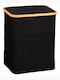 Kesper Laundry Basket Bamboo with Cap 41x33x50cm Black
