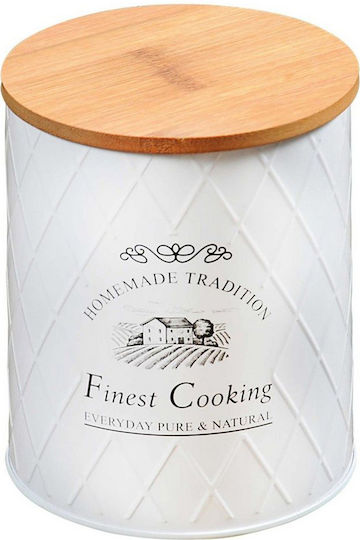 Kesper Coffee Jar with Lid Metallic White 11x13.5cm