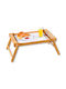 Kesper Wooden Rectangular Bed Tray with Handles in Brown Color 59x33x24cm 77605 1pcs