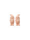 Kaemingk Christmas Ceramic Figure Dwarf Orange Length 5cm 2pcs