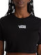 Vans Flying Women's Athletic Crop T-shirt with V Neck Black