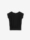 Garantie Women's Summer Blouse Sleeveless Black