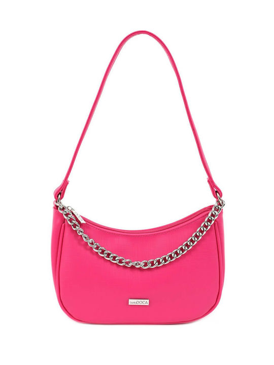 Doca Damen Tasche Schulter Fuchsie