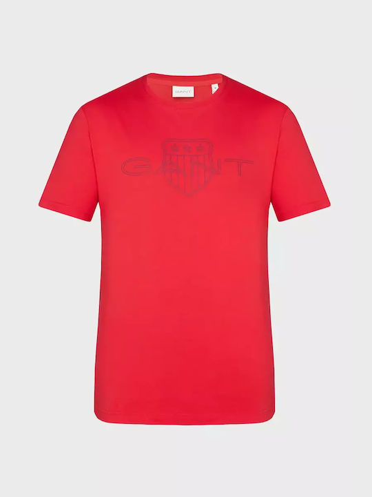 Gant Herren Shirt Kurzarm Rot