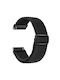 Watchband Strap Fabric Black (Universal 20mm)