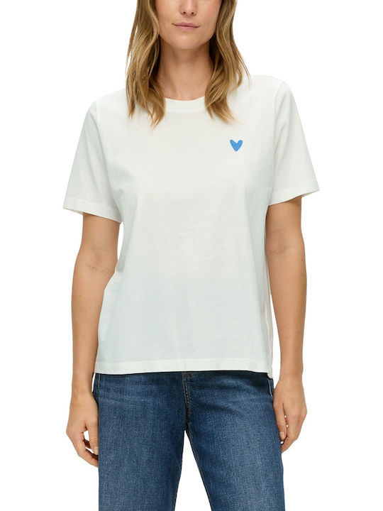 S.Oliver Damen T-Shirt Weiß