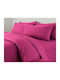 MayHome Sheet Sets Double with Elastic 140x200+25cm. Fuchsia 4pcs
