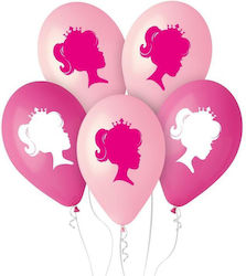 Set of 5 Balloons Pink Barbie 30cm