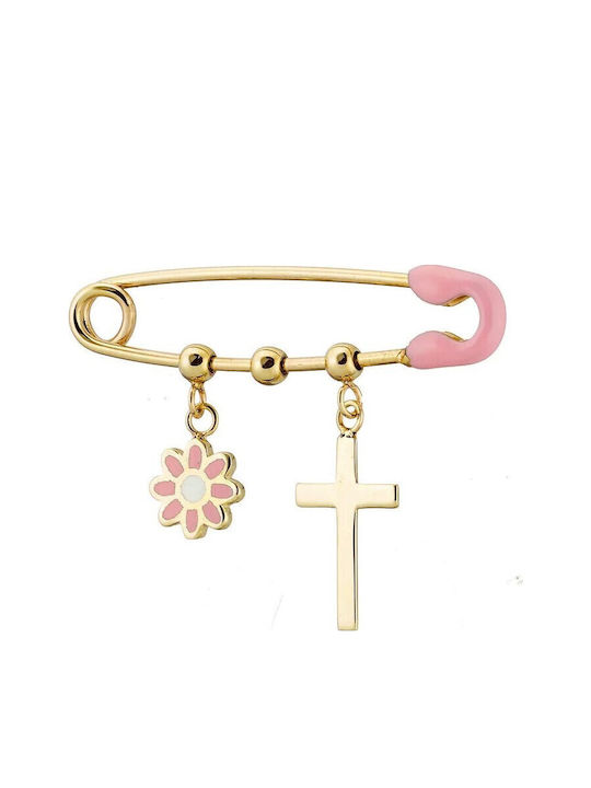 Vitopoulos Child Safety Pin made of Gold 9K