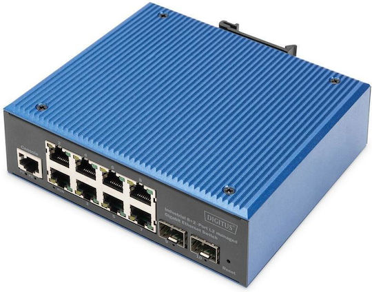 Digitus Managed L2 Switch with 8 Gigabit (1Gbps) Ethernet Ports and 2 SFP Ports