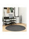 vidaXL Rug Round Charcoal