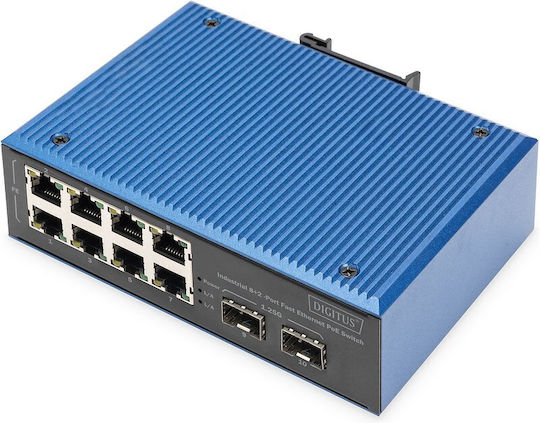 Digitus DN-651147 Unmanaged L2 PoE Switch με 8 Θύρες Gigabit (1Gbps) Ethernet και 2 SFP Θύρες