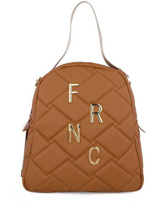 FRNC Damen Tasche Rucksack Braun