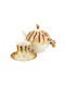 WM Collection Tea Set with Cup Porcelain Yellow 1350ml 9pcs