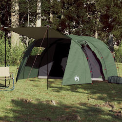 vidaXL Camping Tent Tunnel Green for 4 People 143x260x153cm