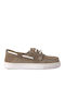 Boys Leather Moccasins with Laces Beige