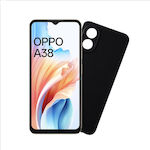 Volte-Tel Umschlag Rückseite Silikon Schwarz (Oppo A38)