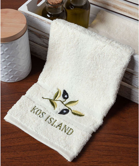 Silk Fashion Hotel Face Towel 100x50 cm Ecru