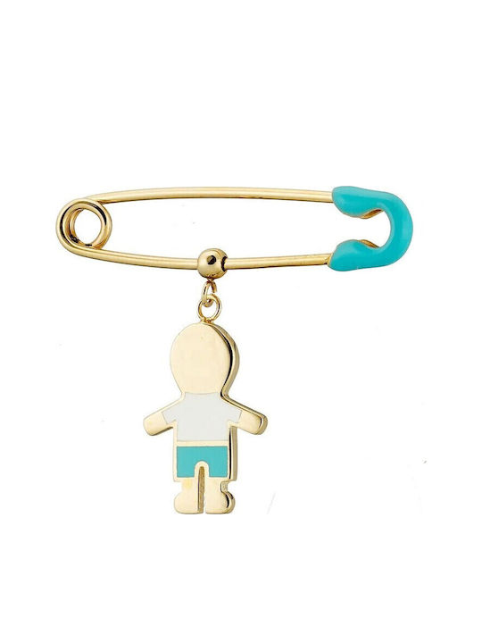 Vitopoulos Child Safety Pin made of Gold 9K