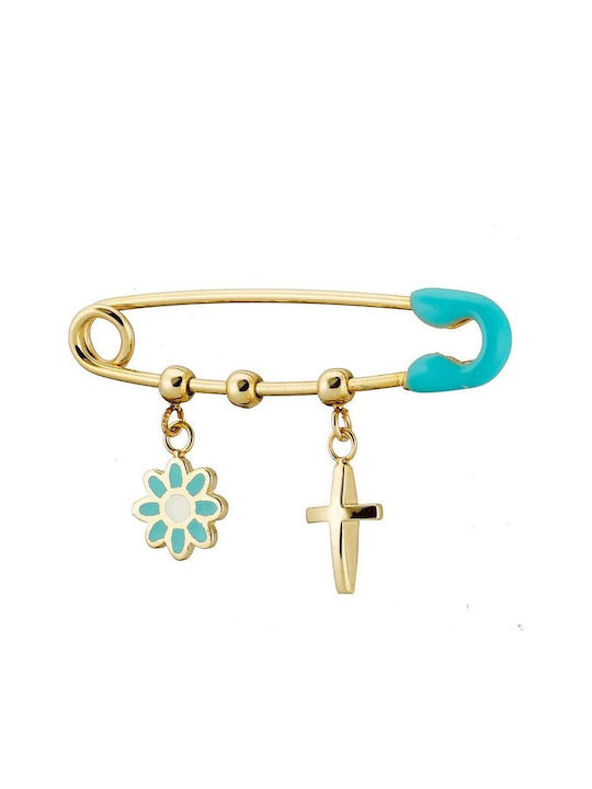 Vitopoulos Child Safety Pin made of Gold 9K