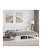 King Size Metal Bed White with Slats for Mattress 193x203cm