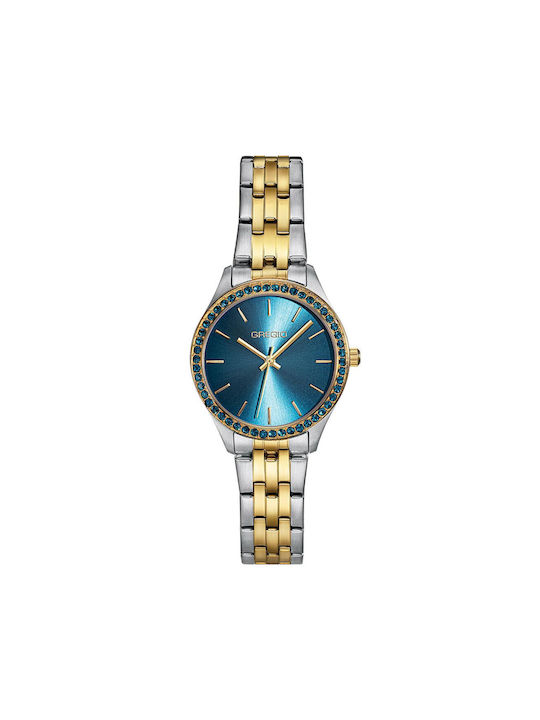 Gregio Watch with Silver / Gold / Silver / Gold Metal Bracelet