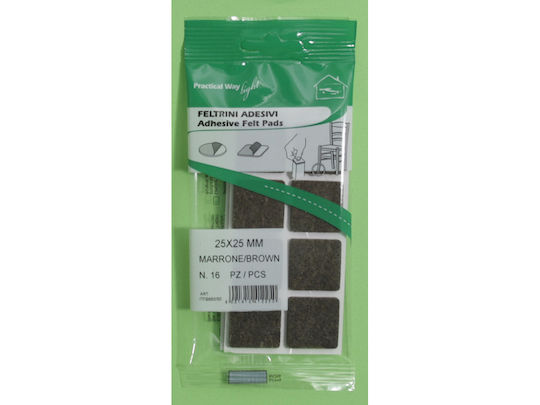 Italfeltri Τσοχάκια με Αυτοκόλλητο 25x25mm 8τμχ 168000431