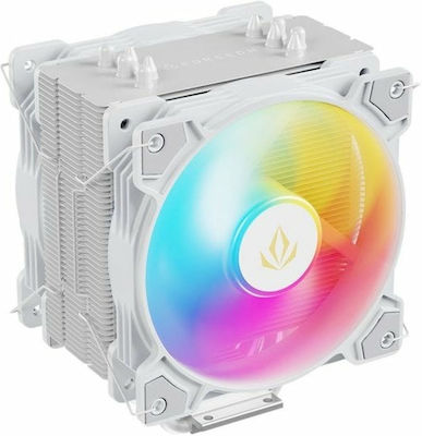 Forgeon Cooler Procesor Ventilatoare de răcire CPU pentru Socket /A/M/4/ / /1/2/0/0/ / / cu RGB Iluminare Albă