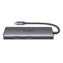 Ugreen CM498 USB-C Докинг станция с HDMI 4K PD Етърнет