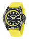 Nautica Ανδρικό Ρολόι 44mm Μπαταρίας με Κίτρινο Καουτσούκ Λουράκι