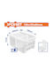 Wadfow Plastic Storage Box with Lid Transparent 15x10.5x8cm 3pcs