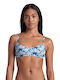 Sports Bra Bikini Top 103 - White Multi-yellow Star