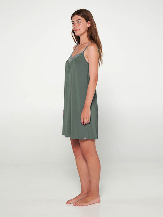 Vamp Winter Women's Nightdress Green Sage