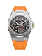 D1 Milano Watch Automatic with Orange Rubber Strap