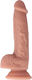 Virgite Glass Dildo with Balls and Suction Cup Flesh 20cm