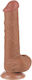 Lovetoy Dildo με Όρχεις και Βεντούζα Flesh 20.8cm