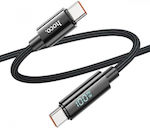 Hoco U125 USB 2.0 Cable USB-C male - USB-C 100W Μαύρο