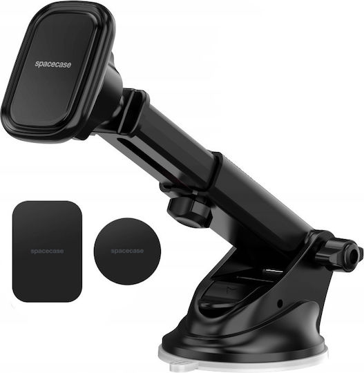 Spacecase Sc10 Dashboard - Windshield Magnetic Car Holder - Universal Μαγνητική Βάση Κινητών Με Βεντούζα - Ρυθμιζόμενο Βραχίονα Για Ταμπλό / Παρμπρίζ Αυτοκινήτου - Black (5905719039035) 118773