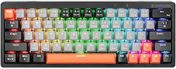 Tracer Gamezone EVO1 Hot Swap 63 Tastatură Mecanică de Gaming 65% cu iluminare RGB Gri