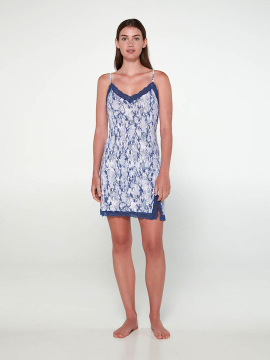 Vamp Summer Women's Nightdress Blue