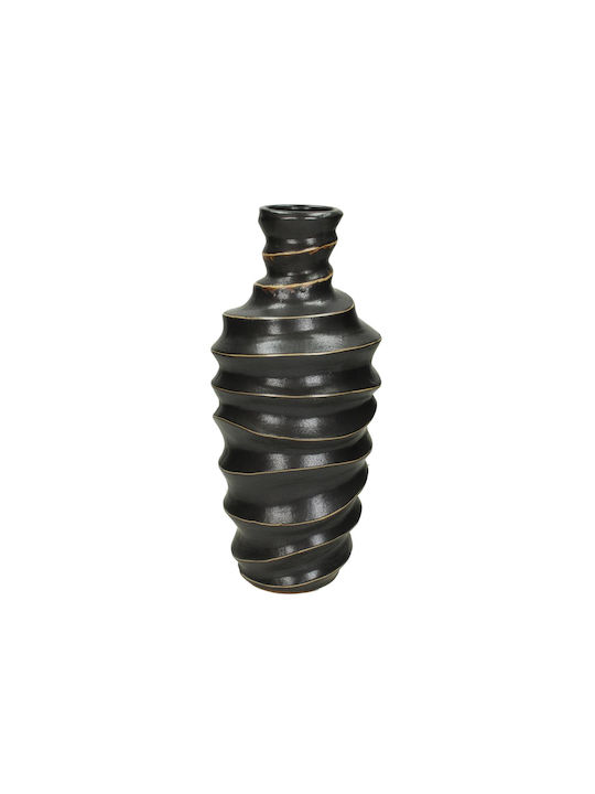 ArteLibre Decorative Vase Black 13x13cm