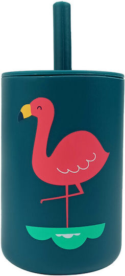 Queen Mother Toddler Silicone Flamingo Cup Blue 160ml For 6m+